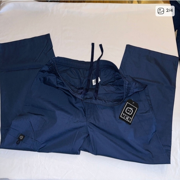 NWT Wonderwink Mens Scrub. Mens Pant. Size L. Color Navy - Picture 4 of 4